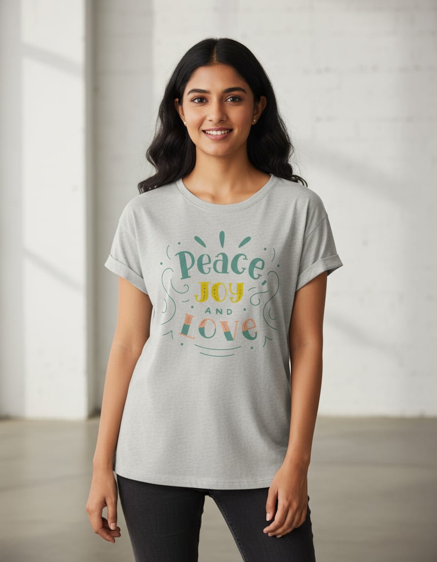 Joy & Love Typography T-shirt