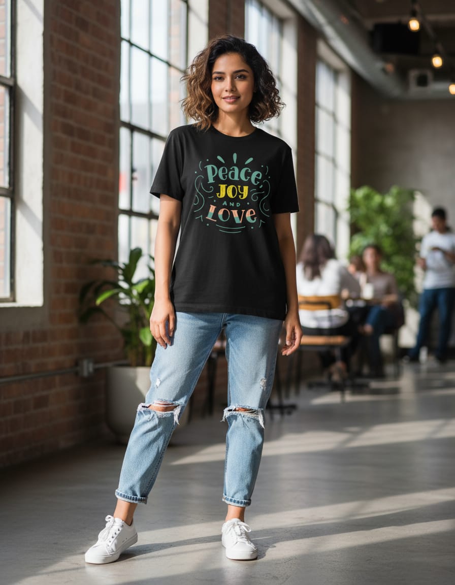 Joy & Love Typography T-shirt