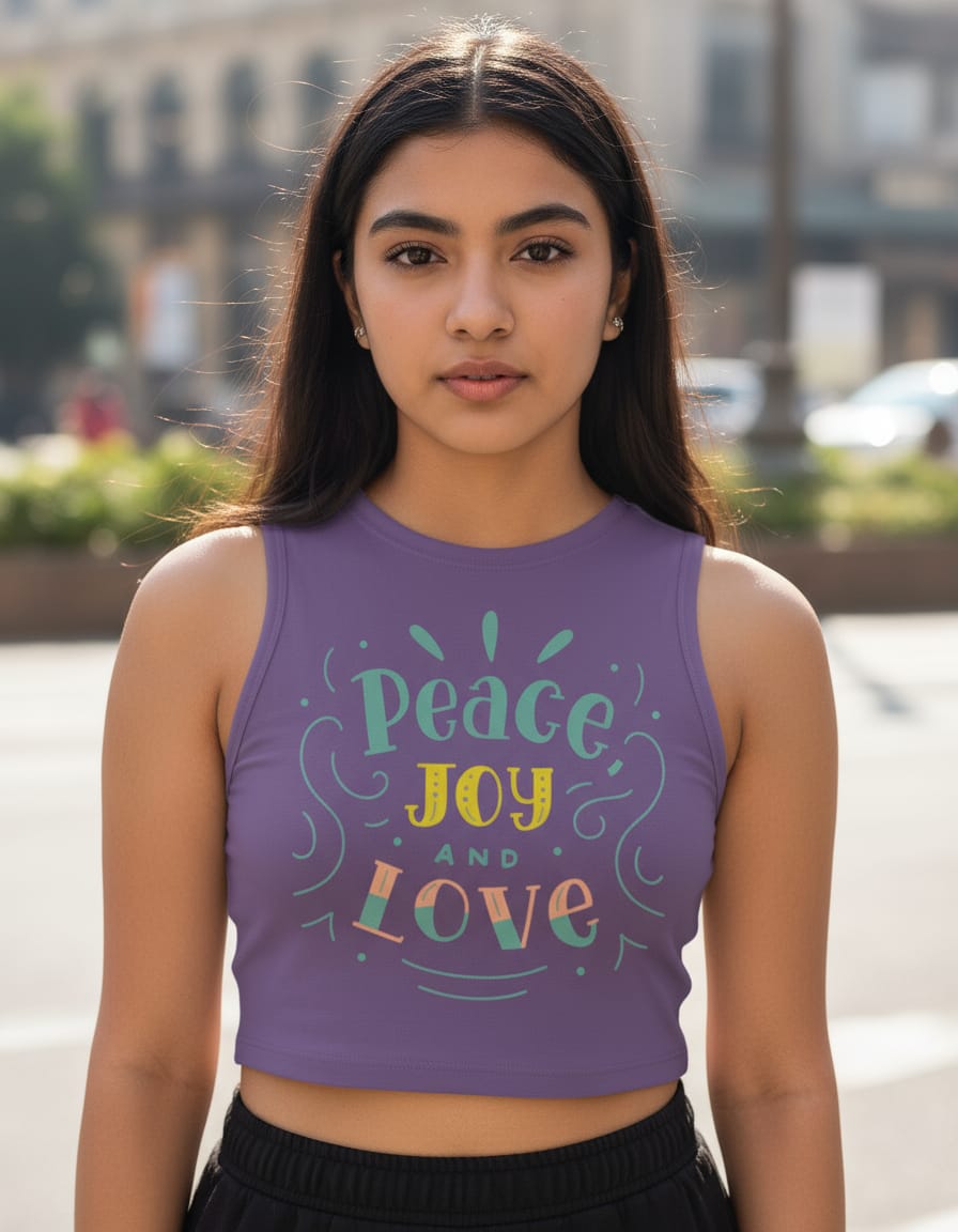 Joy & Love Girl’s Crop Tee
