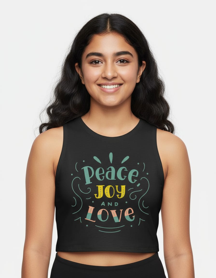 Joy & Love Girl’s Crop Tee