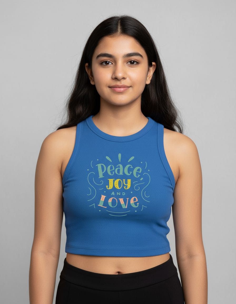 Joy & Love Girl’s Crop Tee